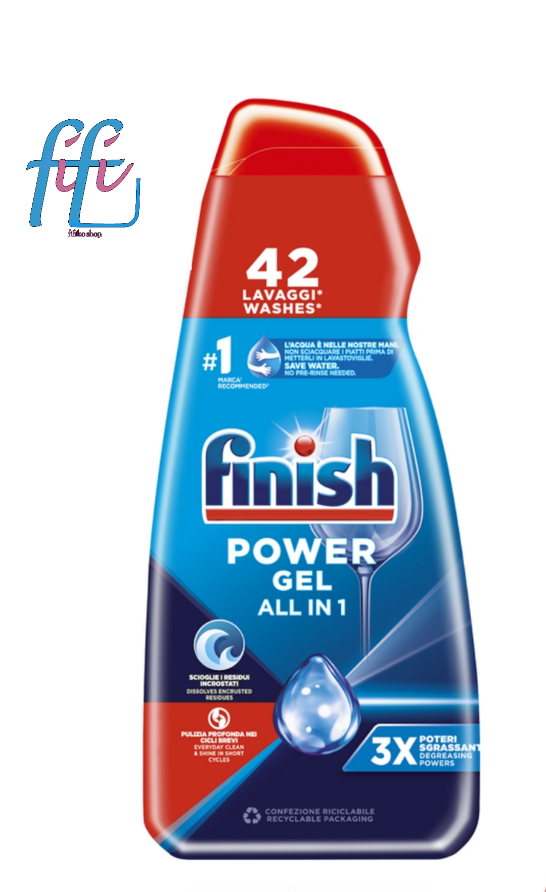 ژل ظرفشویی فینیش Finish حجم 940 میل 42 بار مصرف